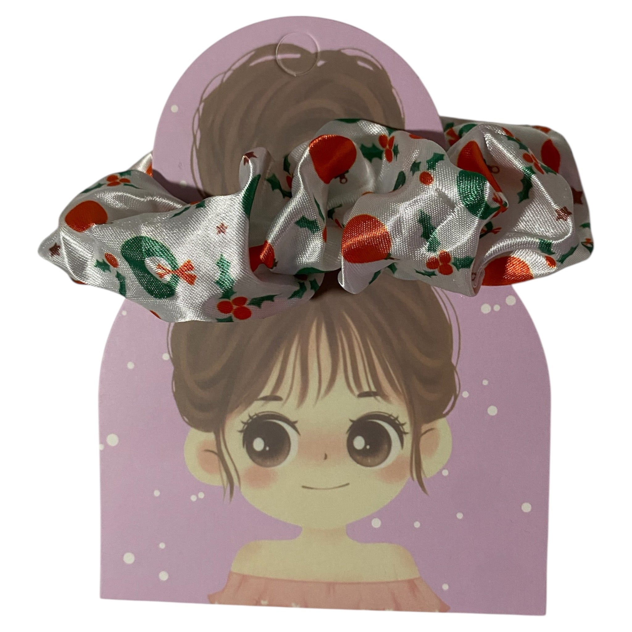 #Chouchou en Satin | BLANC FLEURI# - #UNIQUE SCRUNCHEE#