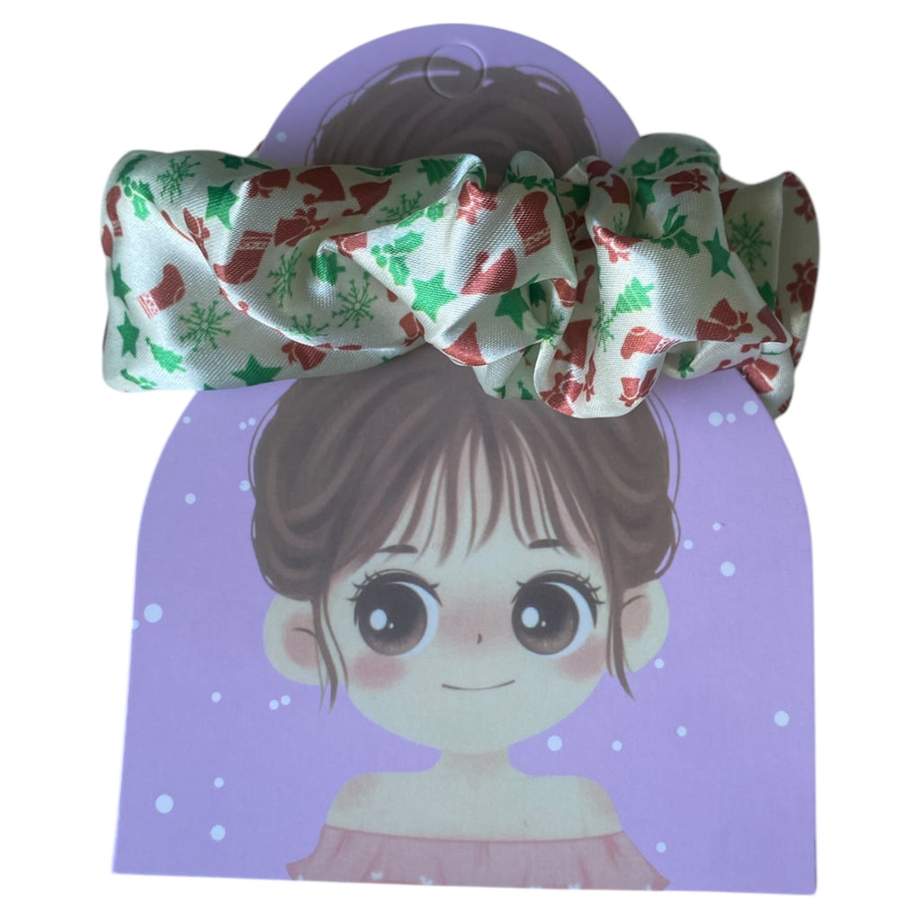 #Chouchou en Satin | VERT ET ROUGE# - #UNIQUE SCRUNCHEE#