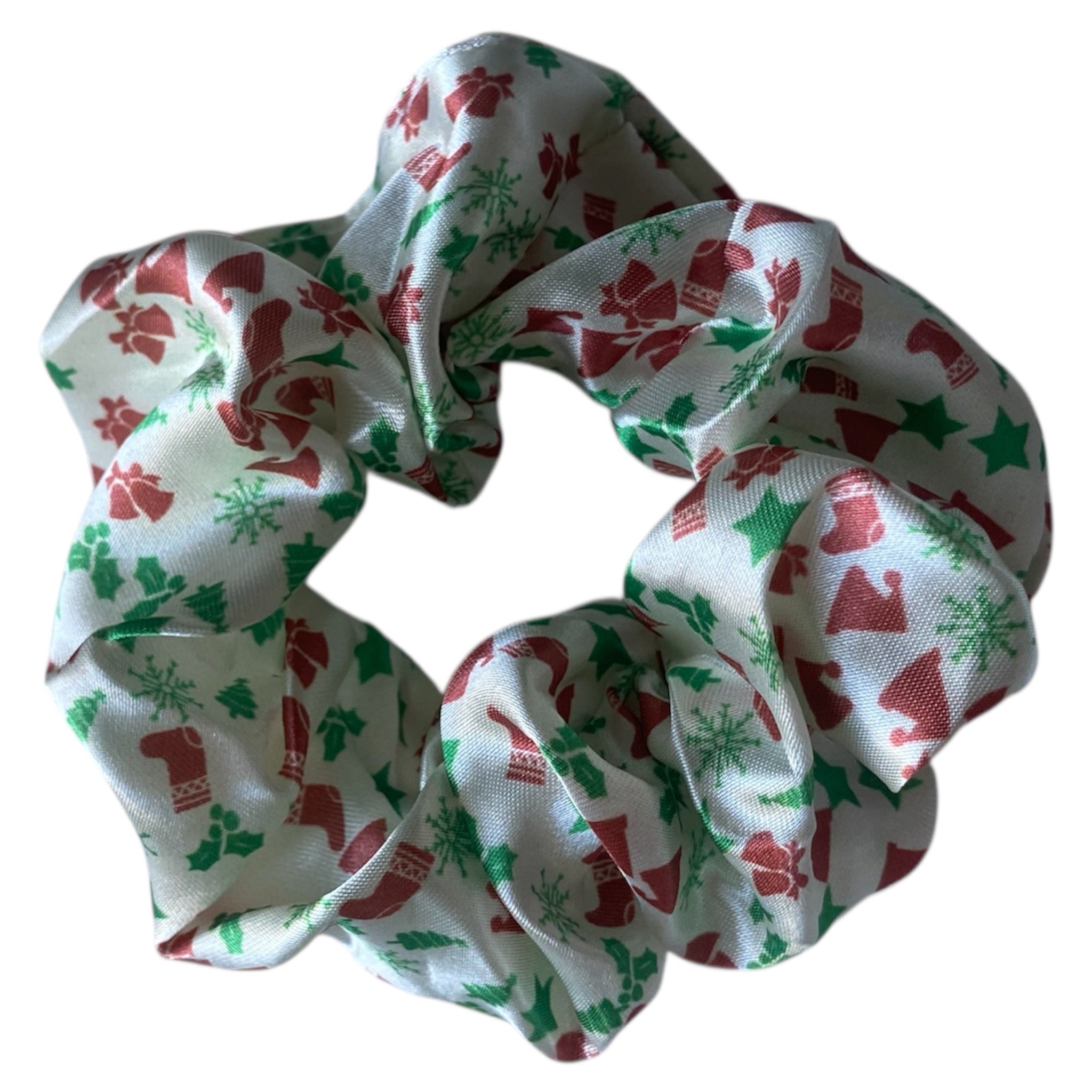 #Chouchou en Satin | VERT ET ROUGE# - #UNIQUE SCRUNCHEE#