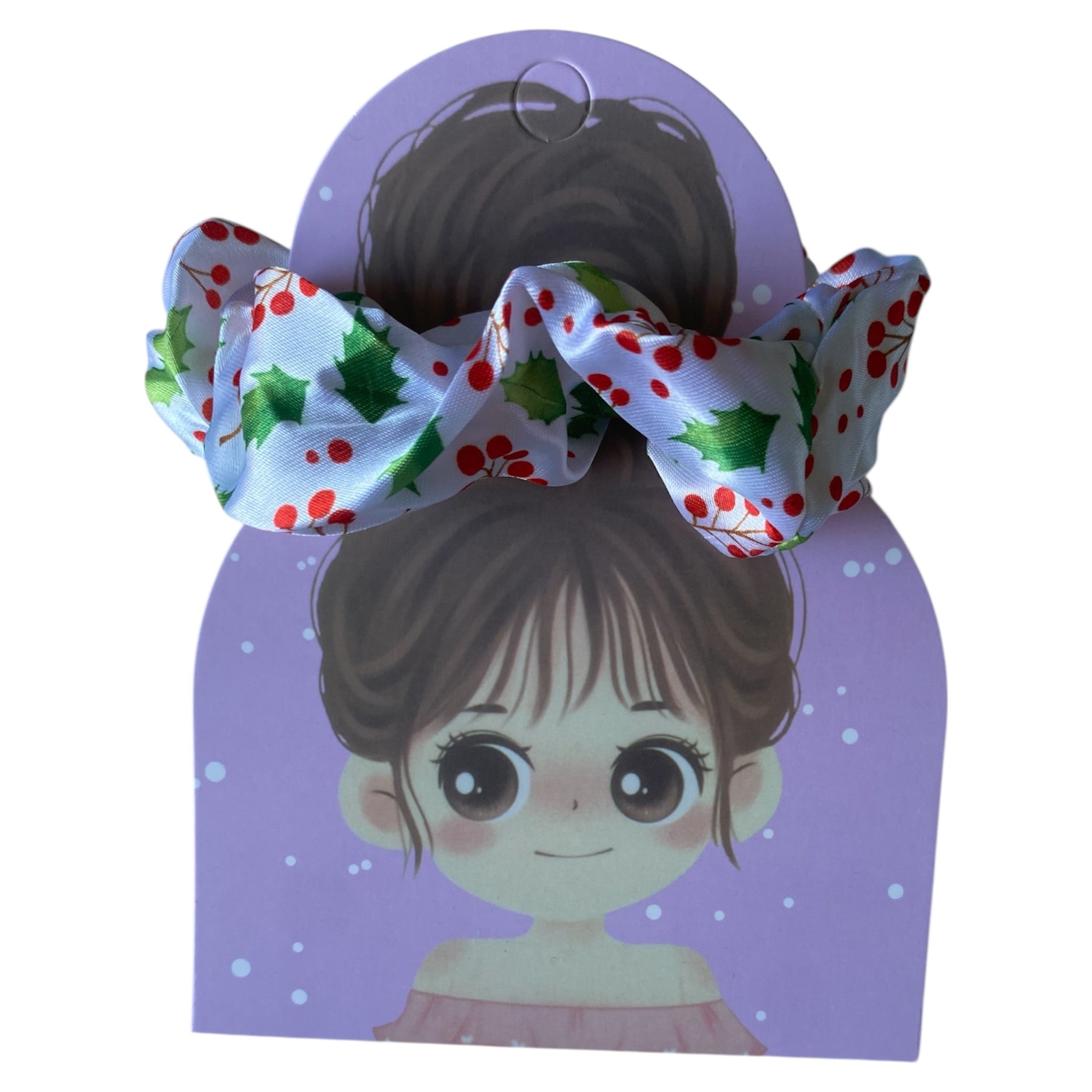 Chouchou en Satin | MOTIF FEUILLE